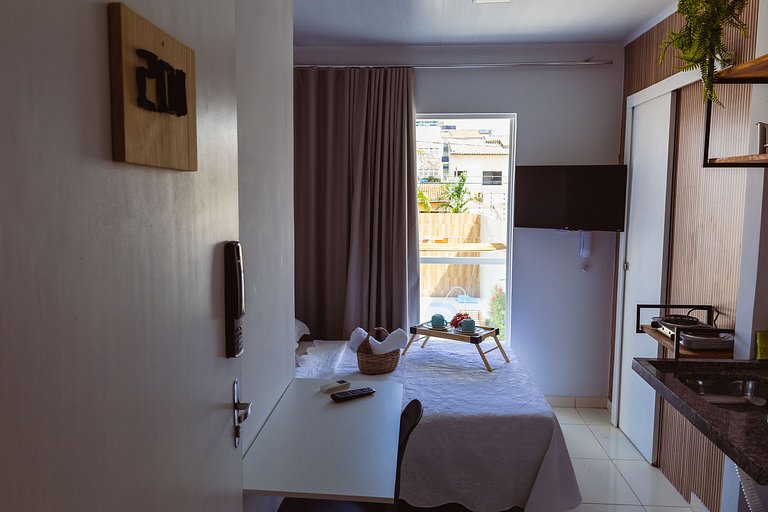 Suite Privativa na Orla de Atalaia com  Piscina