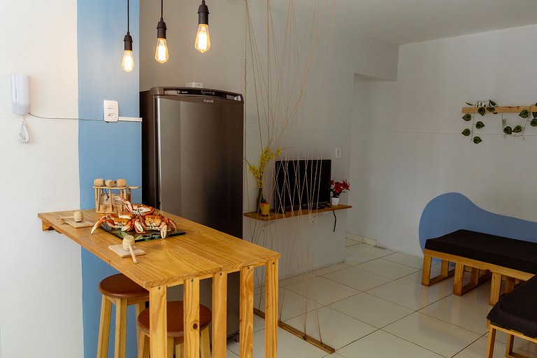 FLAT 02 QUARTOS, PISCINA, 100m da PRAIA