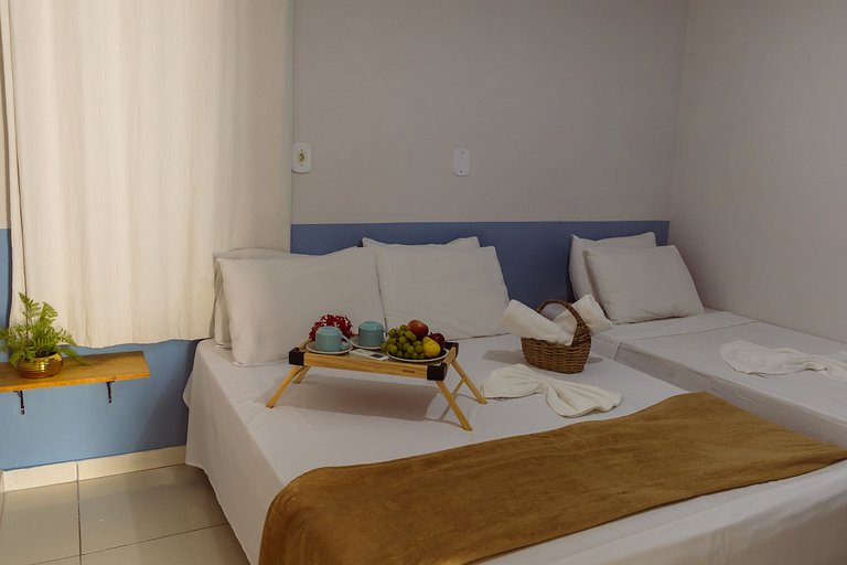 FLAT 02 QUARTOS, PISCINA, 100m da PRAIA